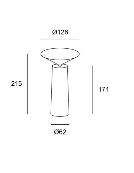 Lámpara de mesa Cocktail – LedsC4 – Regulable y con batería