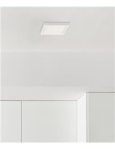 Aplique / Plafón de Techo Roku - ACB - Forma cuadrada color blanco