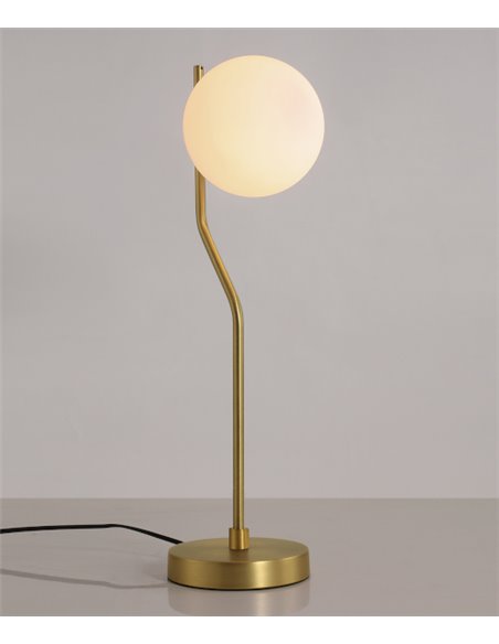 Lámpara de Mesa Maui - ACB - Lámpara tipo bola con pie negro o dorado