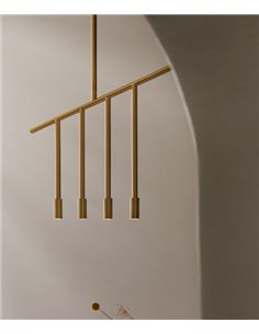 Lámpara colgante Lxcx - FOC - Lámpara dorada minimalista