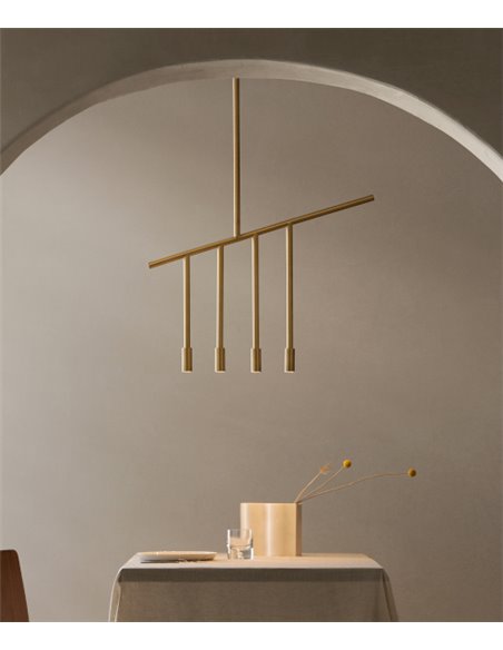 Lámpara colgante Lxcx - FOC - Lámpara dorada minimalista