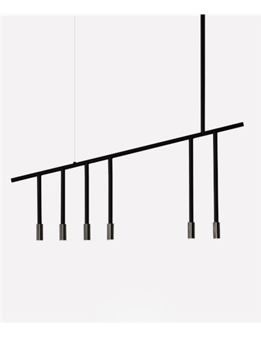 Lámpara de techo Lxcx - FOC - Lámpara colgante negra, diseño minimalista