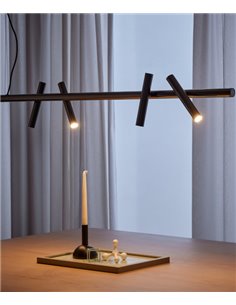 Lámpara colgante Mina - FOC - Focos orientables, diseño moderno negro