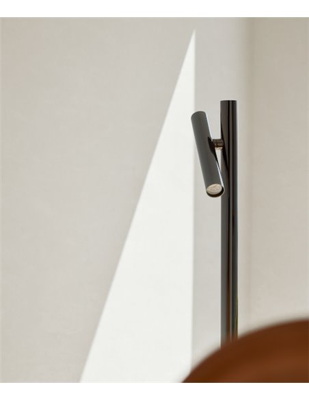 Lámpara de pie de lectura Mina - FOC - Diseño minimalista LED, acabado fumé