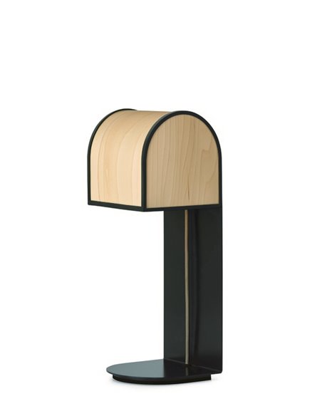 Lámpara de mesa Osca - LZF - Diseño artesanal, Chapa de madera+metal