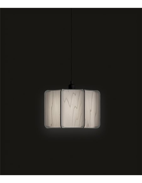 Lámpara colgante Kactos - LZF - Pantalla de madera en varios colores, diseño artesanal