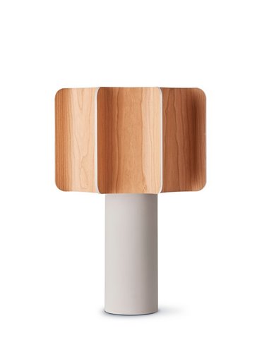 Lámpara de mesa Kactos - LZF - Lámpara artesanal de madera, altura: 52 cm