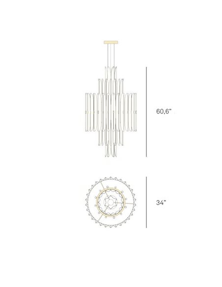 Lámpara colgante Voliere - LZF – Diseño artesanal y sofisticado, estructura de chapa de madera en blanco natural