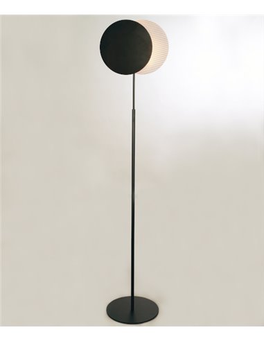 Lámpara de pie Eclipse – Myo – Disco decorativo flexible, altura: 152 cm
