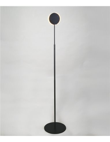 Lámpara de pie Eclipse 2 – Myo – Diseño minimalista negro, altura: 145 cm