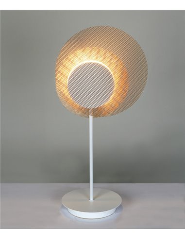 Lámpara de mesa Eclipse 2 – Myo – Diseño contemporáneo, disco flexible, disponible en blanco o negro