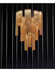 Lámpara colgante Babylon – MYO – Lámpara regulable de acero en dorado, 86 cm