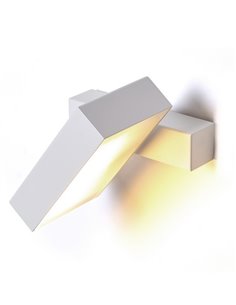 Aplique de pared Dual – Luxcambra – Diseño moderno blanco/negro, Lámpara LED
