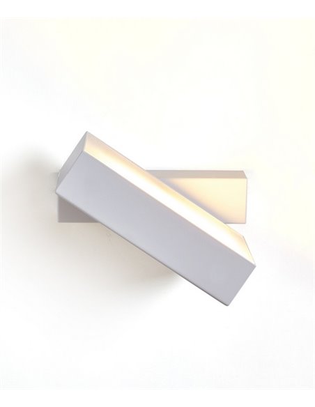 Aplique de pared Dual – Luxcambra – Diseño moderno blanco/negro, Lámpara LED