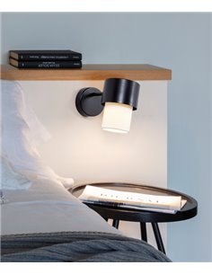 Aplique de pared Kan – Luxcambra – Lámpara orientable con pantalla cotonet