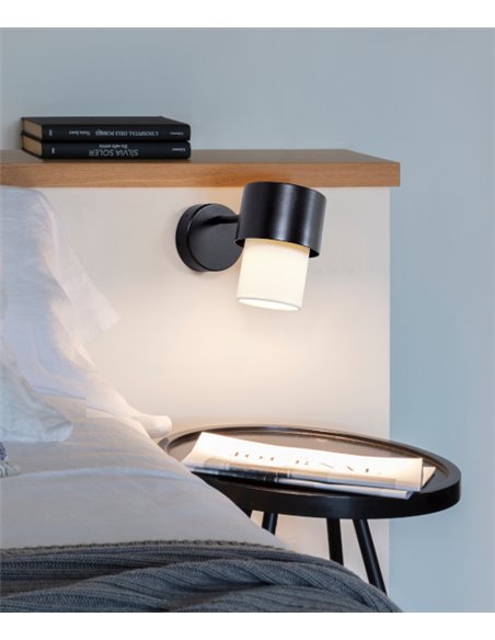 Aplique de pared Kan – Luxcambra – Lámpara orientable con pantalla cotonet