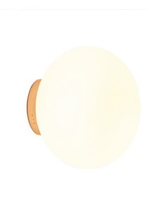 Lámpara de pared Moon – Luxcambra – Pantalla de cristal, estructura dorada 2