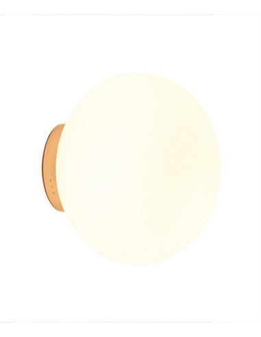 Lámpara de pared Moon – Luxcambra – Pantalla de cristal, estructura dorada