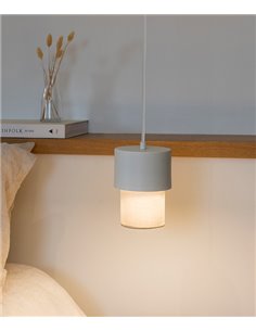 Lámpara colgante Kan XS – Luxcambra – Pantalla de metal y cotonet, Ø 11,5 cm