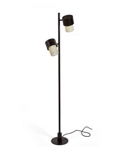 Lámpara de pie Kan – Luxcambra – Lámpara moderna con 2 pantallas de cotonet sand 2
