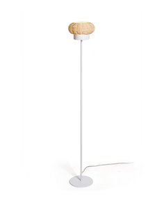 Lámpara de pie Niuet – Luxcambra – Pantalla de mimbre natural trenzado a mano, altura: 131 cm 2