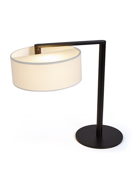 Lámpara de mesa Matrix – Luxcambra – Pantalla de cotonet blanco con giro horizontal