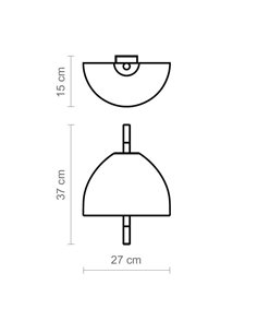 Aplique de pared Ama – Luxcambra – Pantalla de mimbre natural trenzado a mano 2