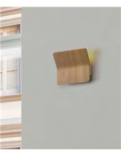 Lámpara de pared Kito – Luxcambra – Pantalla de madera de roble, Lámpara LED