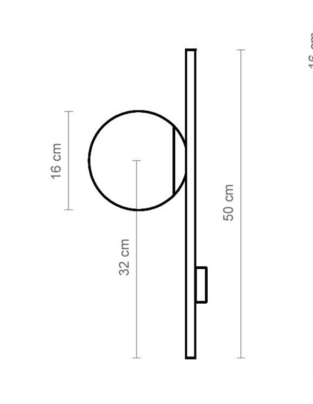 Aplique de pared Lymington – Luxcambra – Disponible en dos medidas, Lámpara tipo bola