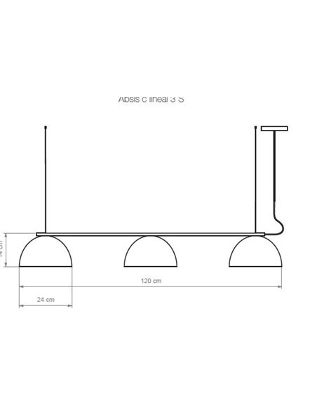 Lámpara de techo Absis Lineal – Luxcambra – Diseño horizontal, diponible en blanco o negro
