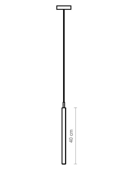 Lámpara colgante Milos – Luxcambra – Diseño minimalista tubular negro, luz LED