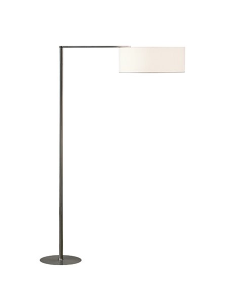 Lámpara de pie Matrix – Luxcambra – Diseño moderno con brazo articulado, Pantalla cotonet en blanco o gris, altura: 140 cm
