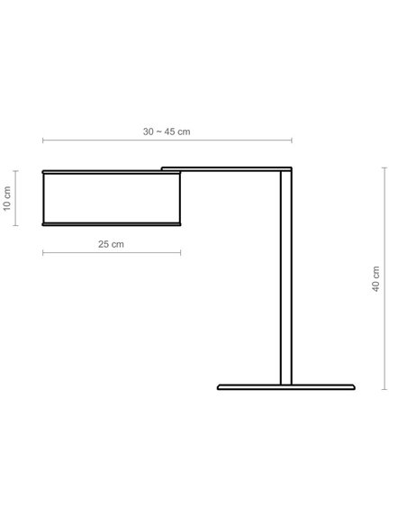 Lámpara de mesa Matrix – Luxcambra – Pantalla de cotonet blanco con giro horizontal