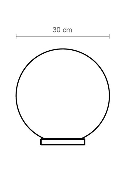 Lámpara de mesa Moon – Luxcambra – Pantalla de cristal redonda, acabado negro