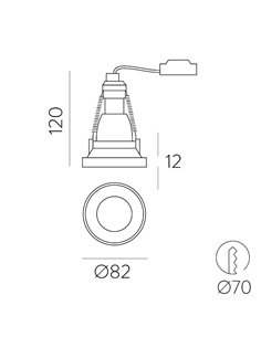 Plafón de Techo Einar - ACB - Elegante plafón LED empotrable circular
