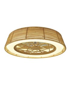 Plafón ventilador Indonesia – Mantra – Lámpara LED de ratán, luz regulable, mando incluido 2