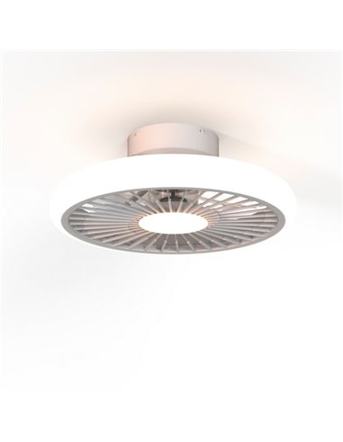 Plafón ventilador Turbo – Mantra – Diseño moderno, LED regulable, en blanco o negro