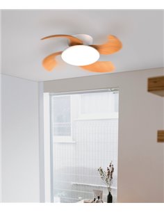 Plafón ventilador Aloha - Mantra - Aspas retráctiles, LED regulable