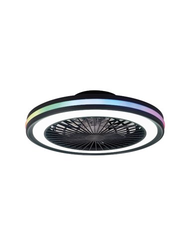 Plafón ventilador Gamer – Mantra – Diseño moderno, 3 velocidades, LED regulable