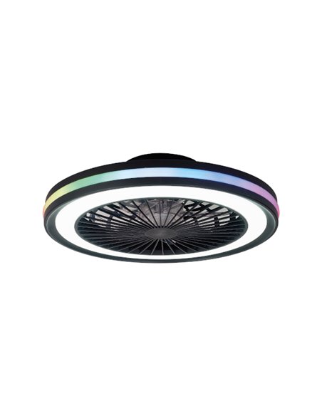 Plafón ventilador Gamer – Mantra – Diseño moderno, 3 velocidades, LED regulable