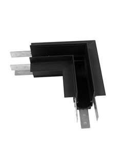 Conexión carril empotrable 48V en L 90º – Mantra – Acabado negro