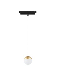 Lámpara colgante Magneto – Mantra – Pantalla esférica, lámpara apta para carril 48V