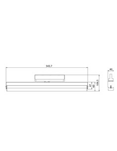 Foco ajustable carril trifásico Creta - Mantra - Lámpara lineal ajustable, LED