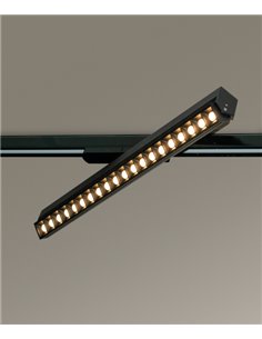 Foco ajustable carril trifásico – Creta – Lámpara lineal ajustable, LED