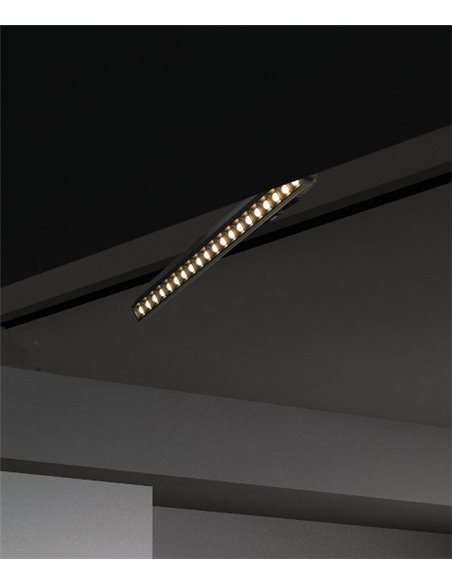 Foco ajustable carril trifásico – Creta – Lámpara lineal ajustable, LED