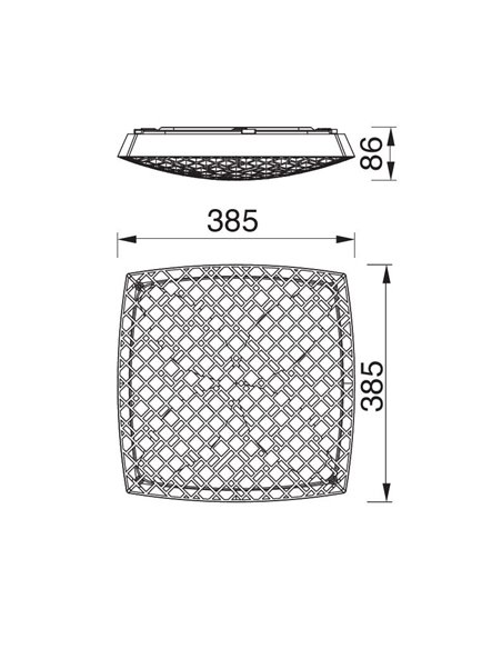 Plafón de techo Urban – Mantra – Lámpara LED regulable, mando incluido, 2 tamaños