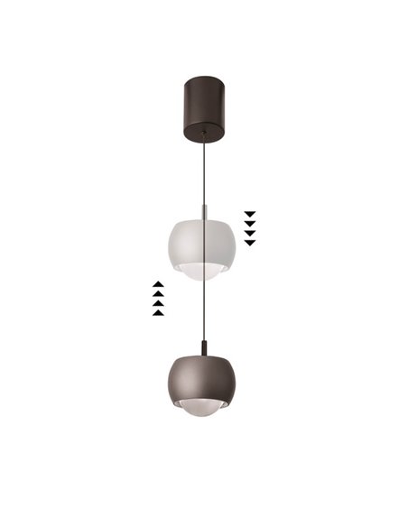 Lámpara colgante Roller – Mantra – Pantalla desplazable, disponible en 5 colores