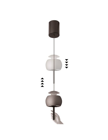 Lámpara colgante Roller – Mantra – Pantalla ajustable en 3 colores