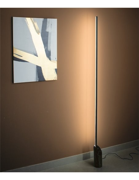 Lámpara de pie Mármol – Mantra – Luz orientable, lámpara de mármol en blanco o negro