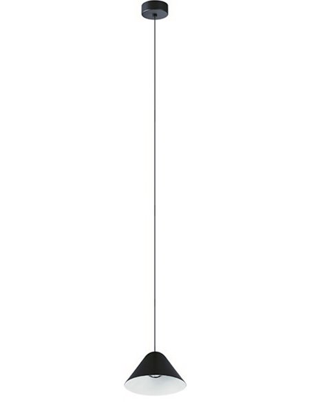 Lámpara colgante Gruissan – Mantra – Disponible en blanco o negro, pantalla cónica